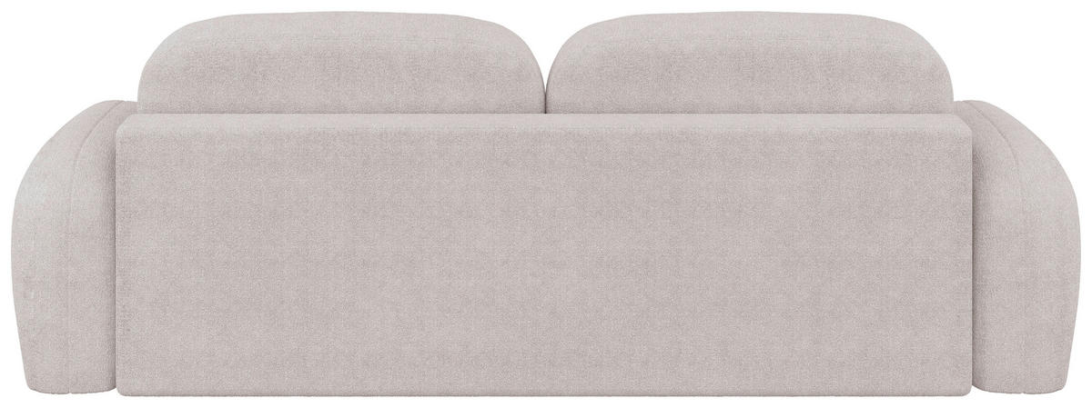 3-SITZER-SOFA Sevilla Plus Bouclé Beige  - Beige/Schwarz, Design, Kunststoff/Textil (256/93/120cm) - MID.YOU