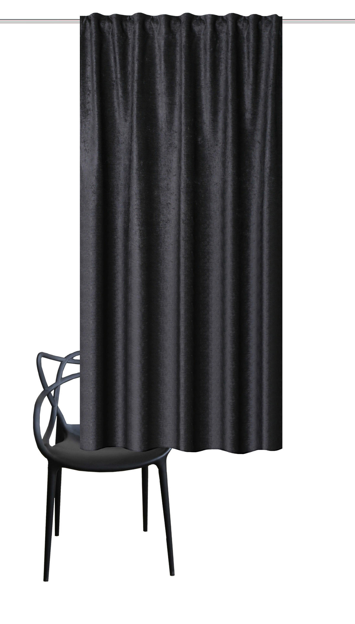 FERTIGVORHANG blickdicht  - Anthrazit, Basics, Textil (135/175cm)