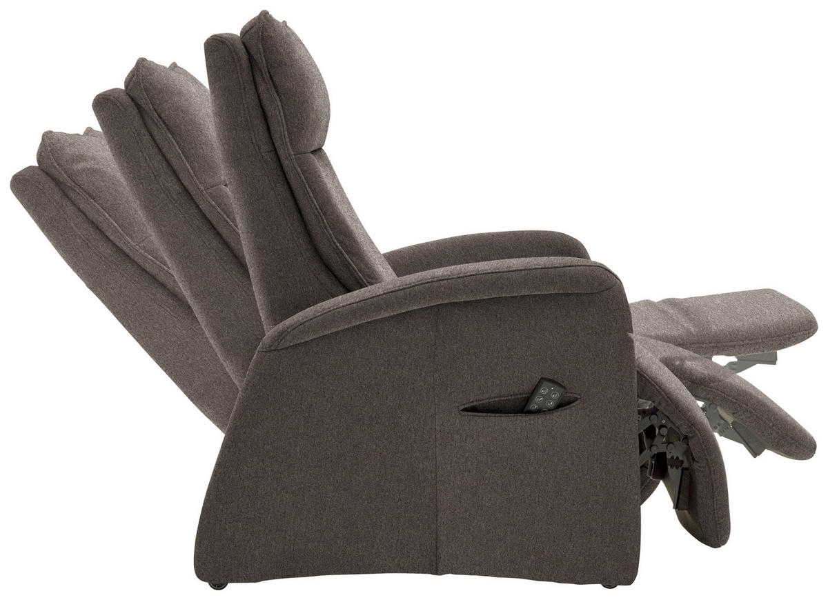 FERNSEHSESSEL in Chenille Graubraun  - Graubraun, Konventionell, Kunststoff/Textil (79-83/108/87cm) - Valdera