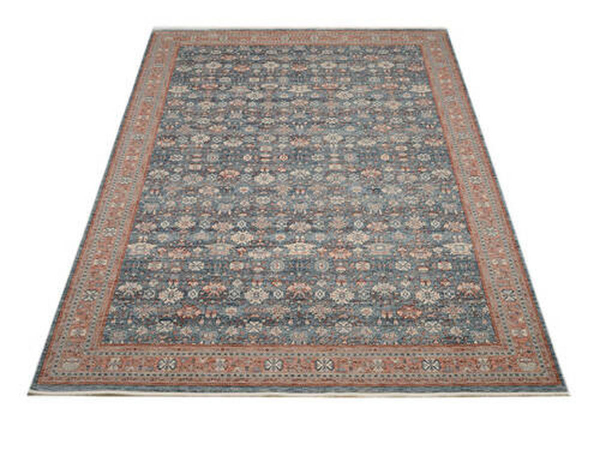 VINTAGE-TEPPICH 65/130 cm Picardie Blau, Terracotta  - Blau/Terracotta, Design, Textil (65/130cm) - Novel