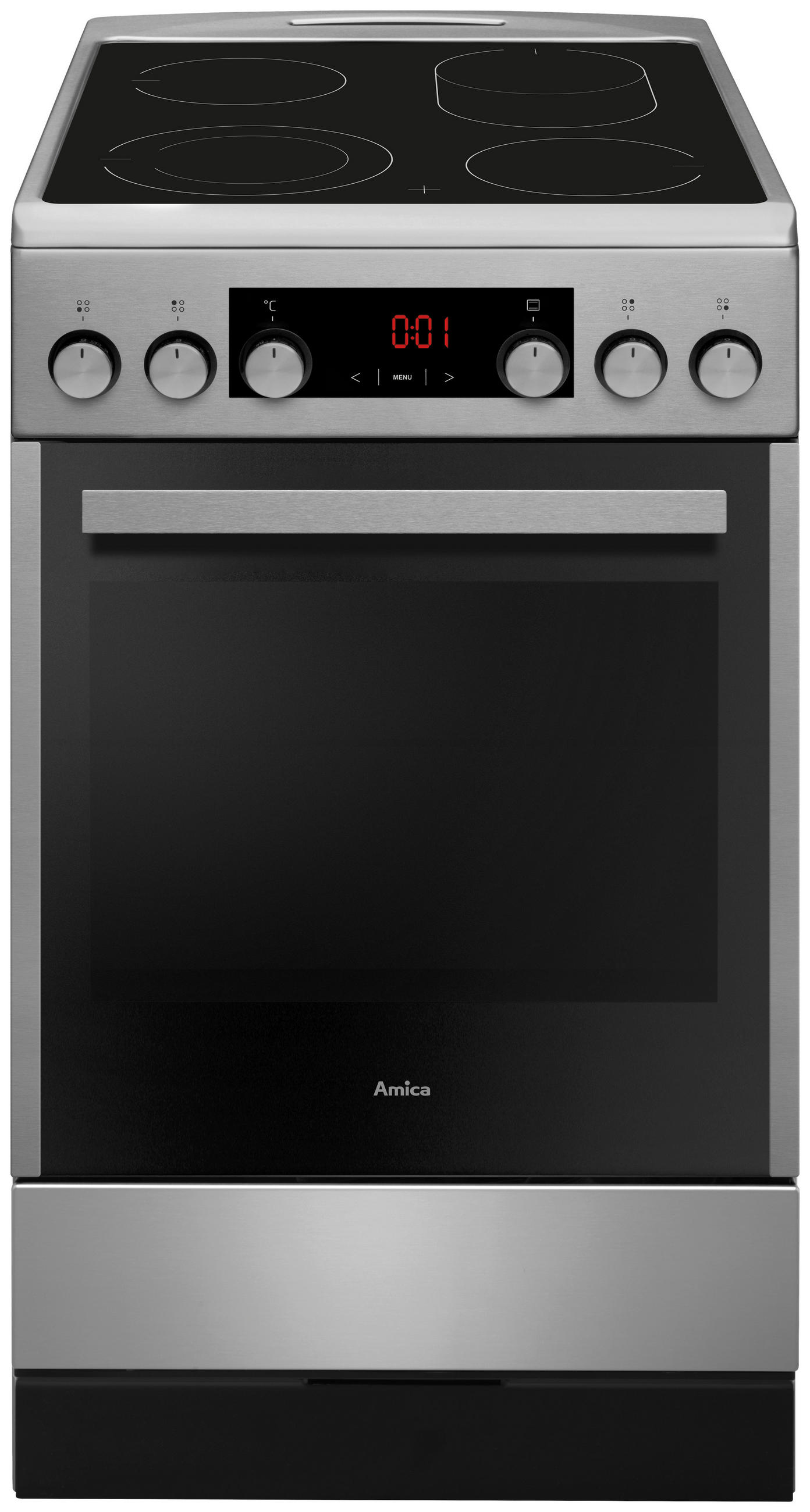 HERD SHC 904 100 E  - Edelstahlfarben/Silberfarben, Basics, Glas/Metall (53,5/97,5/68,0cm) - Amica