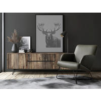 SESSEL 67/87/74 cm  in Echtleder Grau  - Schwarz/Grau, Design, Leder/Metall (67/87/74cm) - Livetastic