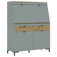 SEKRETÄR   - Schilfgrün/Eichefarben, MODERN, Holzwerkstoff/Metall (98/124/42cm) - Voleo