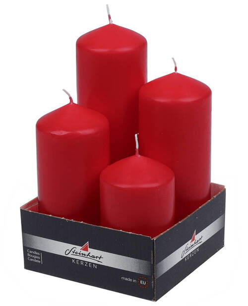 KERZE - Rot, KONVENTIONELL, Naturmaterialien (11,6/18cm)