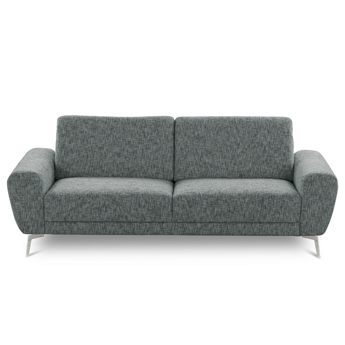 3-SITZER-SOFA SPRING in Webstoff Anthrazit Modern  - Chromfarben/Anthrazit, Design, Textil/Metall (187/85/92cm) - Livetastic