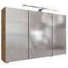 SPIEGELSCHRANK 100/64/20 cm  - Chromfarben/Eiche Wotan, MODERN, Holzwerkstoff/Metall (100/64/20cm) - Held