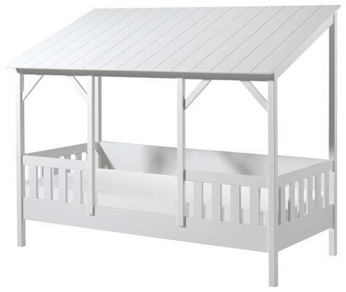 DĚTSKÁ POSTEL SE STŘÍŠKOU, 90/200 cm bílá - bílá, Konvenční, kompozitní dřevo (90/200cm) - MID.YOU