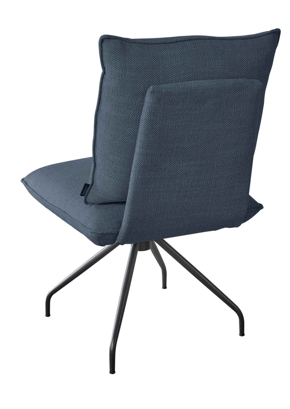 STUHL - Schwarz/Dunkelblau, Design, Textil/Metall (50/90/70cm) - Dieter Knoll