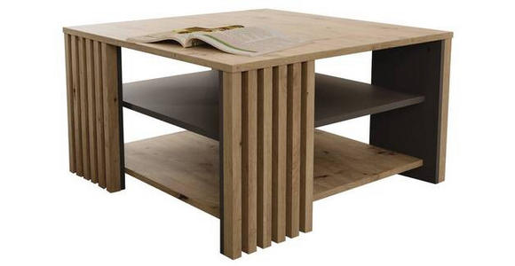COUCHTISCH in Holzwerkstoff - Eiche Artisan/Grau, MODERN, Holzwerkstoff (80/45/80cm) - Carryhome