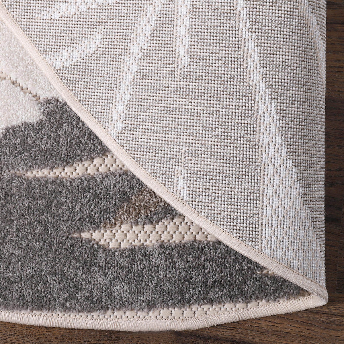 TEPIH ZA UNUTAR./VANJ. UPORAB  120 cm  smeđa, bež  Floral  - bež/smeđa, Lifestyle, tekstil/plastika (120cm)