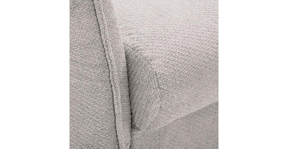 BIGSOFA  in Webstoff Hellgrau  - Hellgrau/Schwarz, KONVENTIONELL, Textil/Metall (282/94/127cm) - Ambia Home