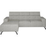 ECKSOFA Greige Chenille  - Greige/Schwarz, KONVENTIONELL, Textil/Metall (178/264cm) - Hom`in
