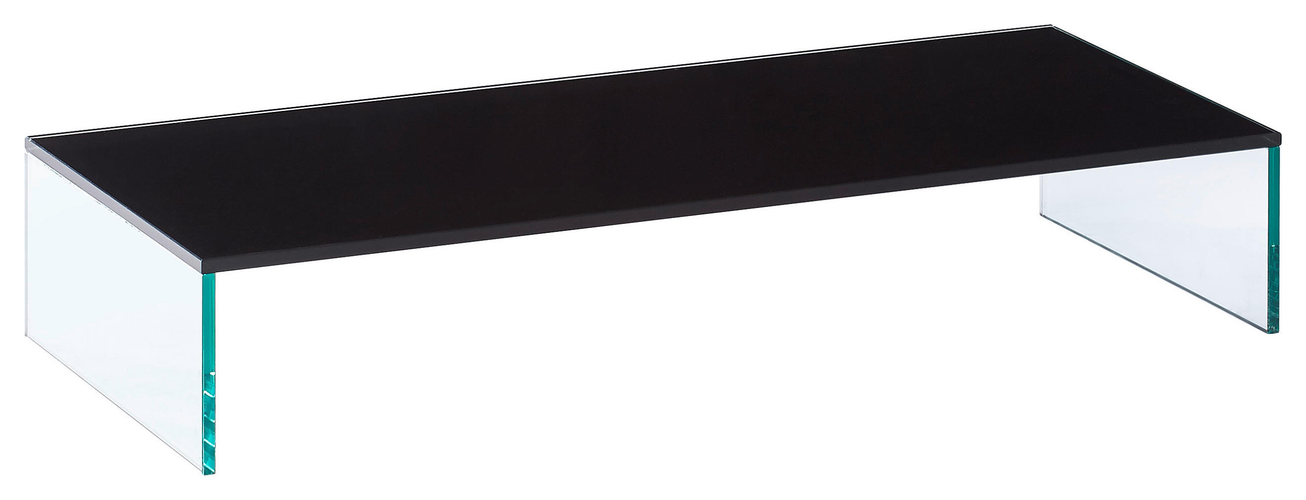 TV-AUFSATZ  Glas  Schwarz, Transparent  - Transparent/Schwarz, Design, Glas (80/14/35cm) - Xora