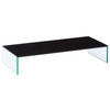 TV-AUFSATZ  Glas  Schwarz, Transparent  - Transparent/Schwarz, Design, Glas (80/14/35cm) - Xora