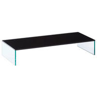 TV-AUFSATZ  Glas  Schwarz, Transparent  - Transparent/Schwarz, Design, Glas (80/14/35cm) - Xora