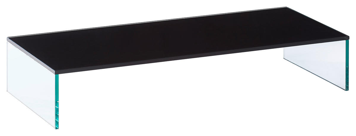 TV-AUFSATZ  Glas  Schwarz, Transparent  - Transparent/Schwarz, Design, Glas (80/14/35cm) - Xora