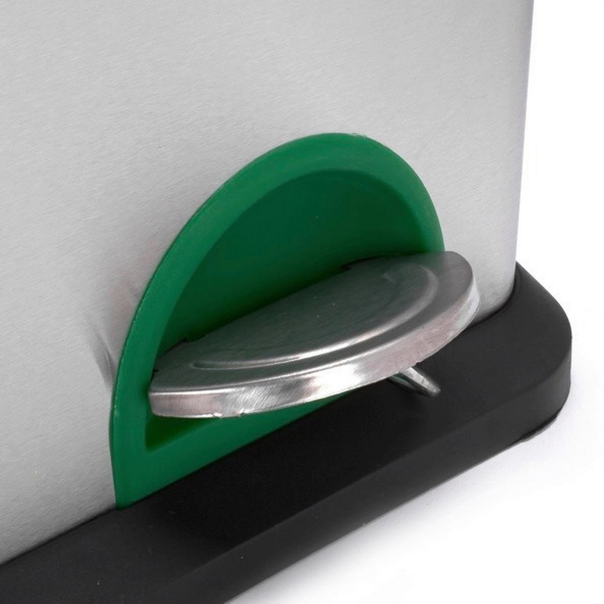 TRETEIMER 16 l  Metall  - Silberfarben/Schwarz, Basics, Kunststoff/Metall (31/26,5/39,5cm)