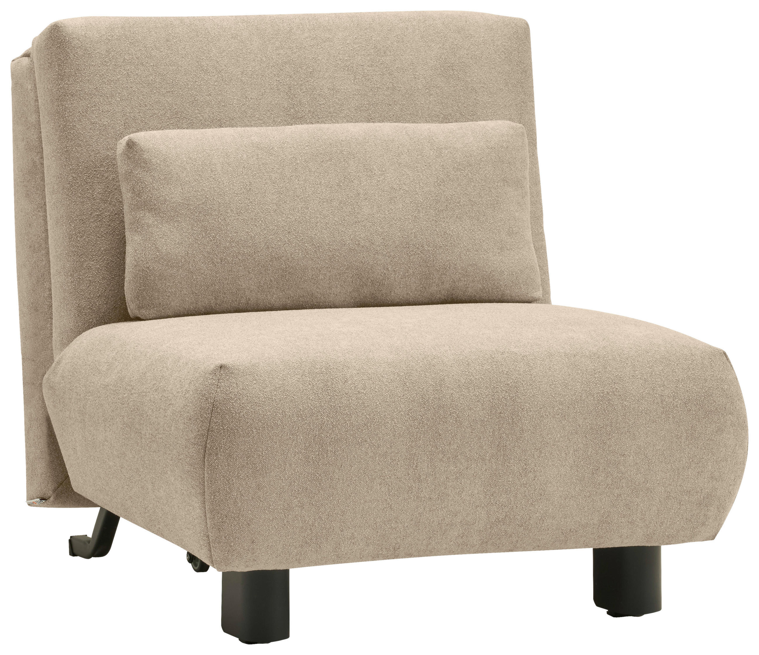 SCHLAFSESSEL Flachgewebe Beige    - Beige/Schwarz, KONVENTIONELL, Textil/Metall (90/85/100cm) - Carryhome