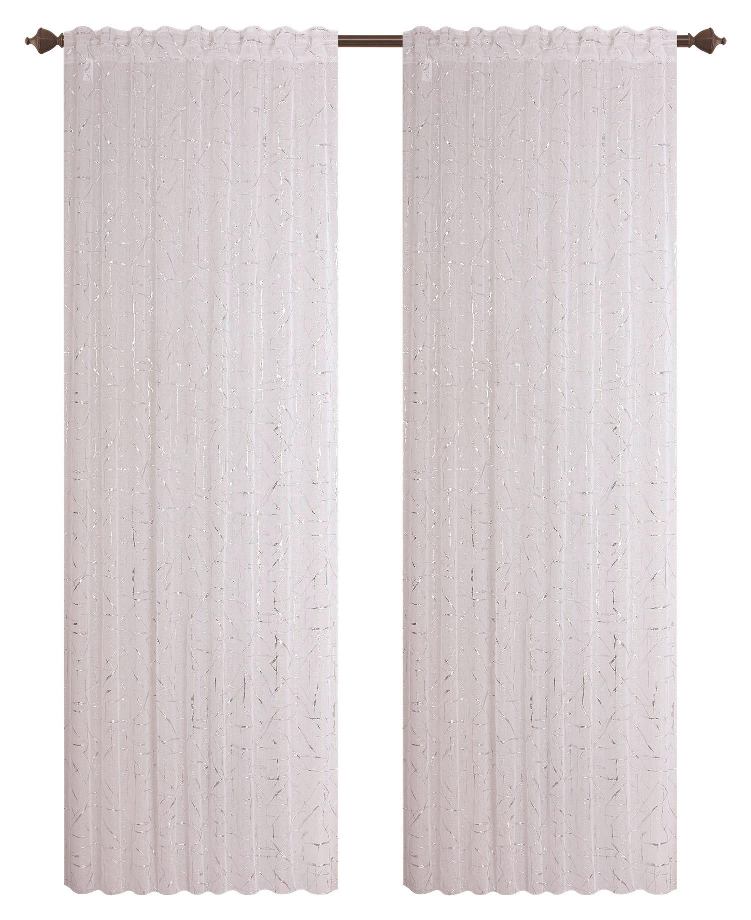 KOMBIVORHANG halbtransparent  - Weiss, Basics, Textil (140/245cm)