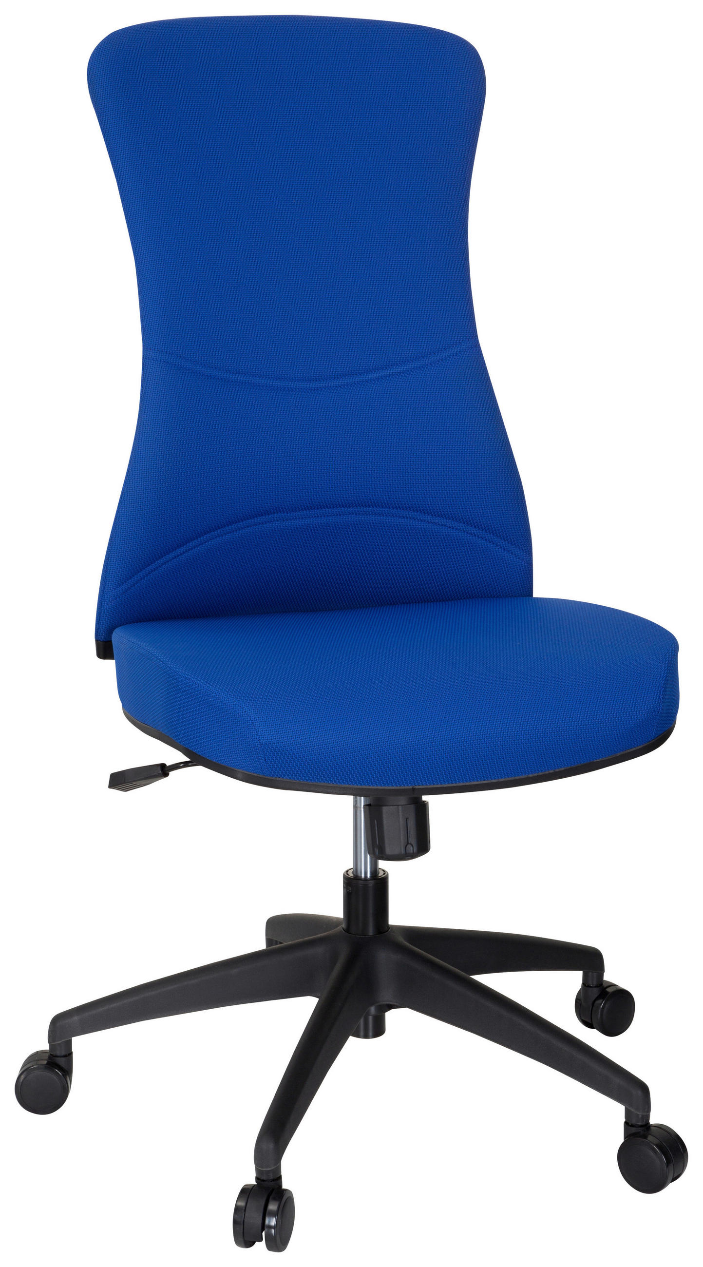 DREHSTUHL  in Flachgewebe Blau, Schwarz  - Blau/Schwarz, MODERN, Kunststoff/Textil (54/116/65cm) - MID.YOU