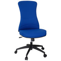 OTOČNÁ ŽIDLE, plochá tkanina, modrá, černá - modrá/černá, Moderní, textil/plast (54/116/65cm) - MID.YOU