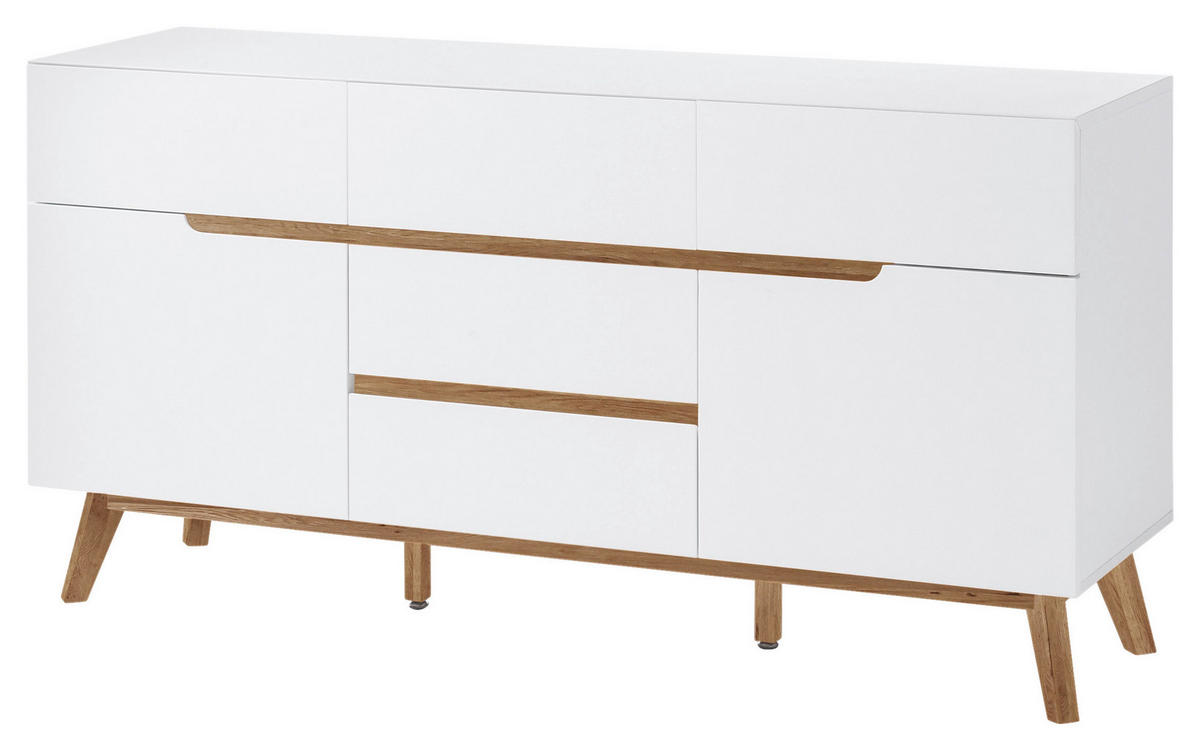 SIDEBOARD  in 145/76/40 cm  - Weiß/Naturfarben, Design, Holz/Holzwerkstoff (145/76/40cm) - Livetastic