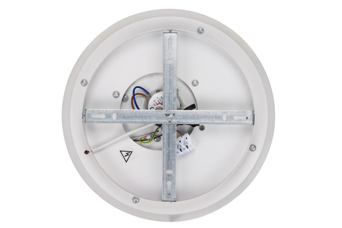 STROPNÍ LED SVÍTIDLO, 30/6,5 cm  - bílá, Basics, kov/plast (30/6,5cm) - Novel