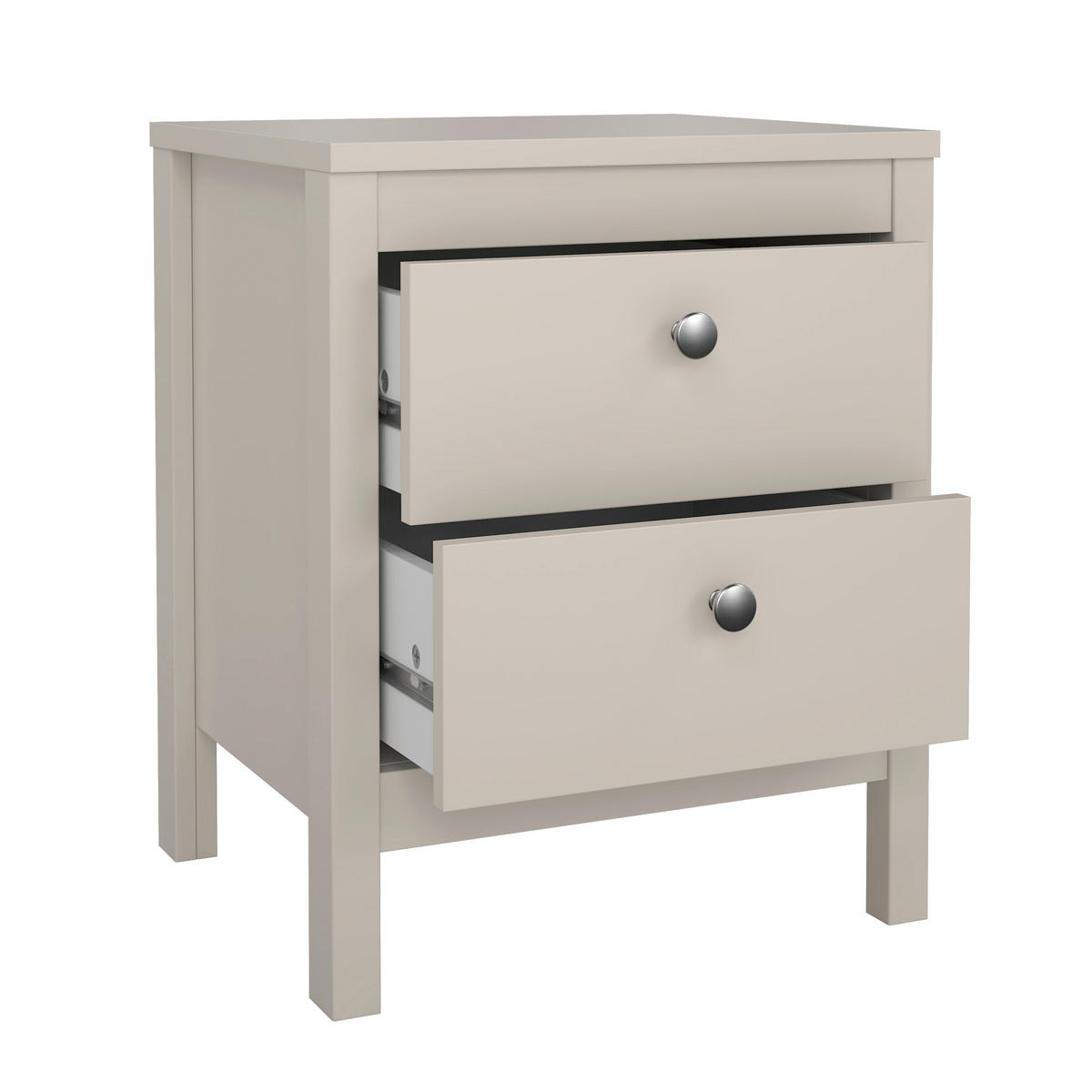 Noptieră, 43,8/54,1/38,4 cm, brad douglas, molid, pin, larice, brad cașmir - maro/argintiu, Basics, metal/lemn (43,8/54,1/38,4cm) - MID.YOU