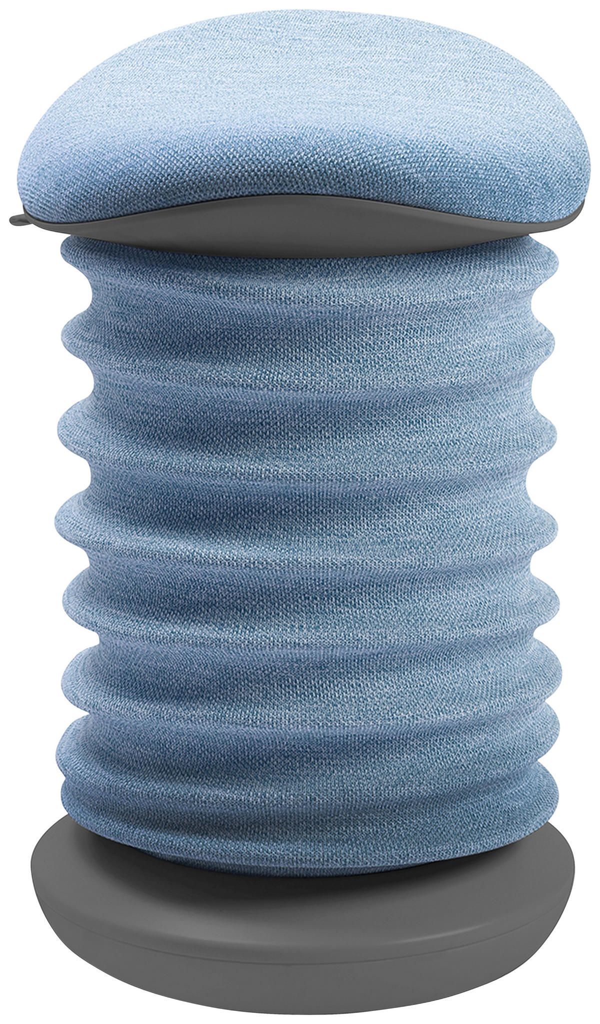BÜROHOCKER 37,5/53-64/36 cm  - Grau/Hellblau, Design, Kunststoff/Textil (37,5/53-64/36cm) - Topstar