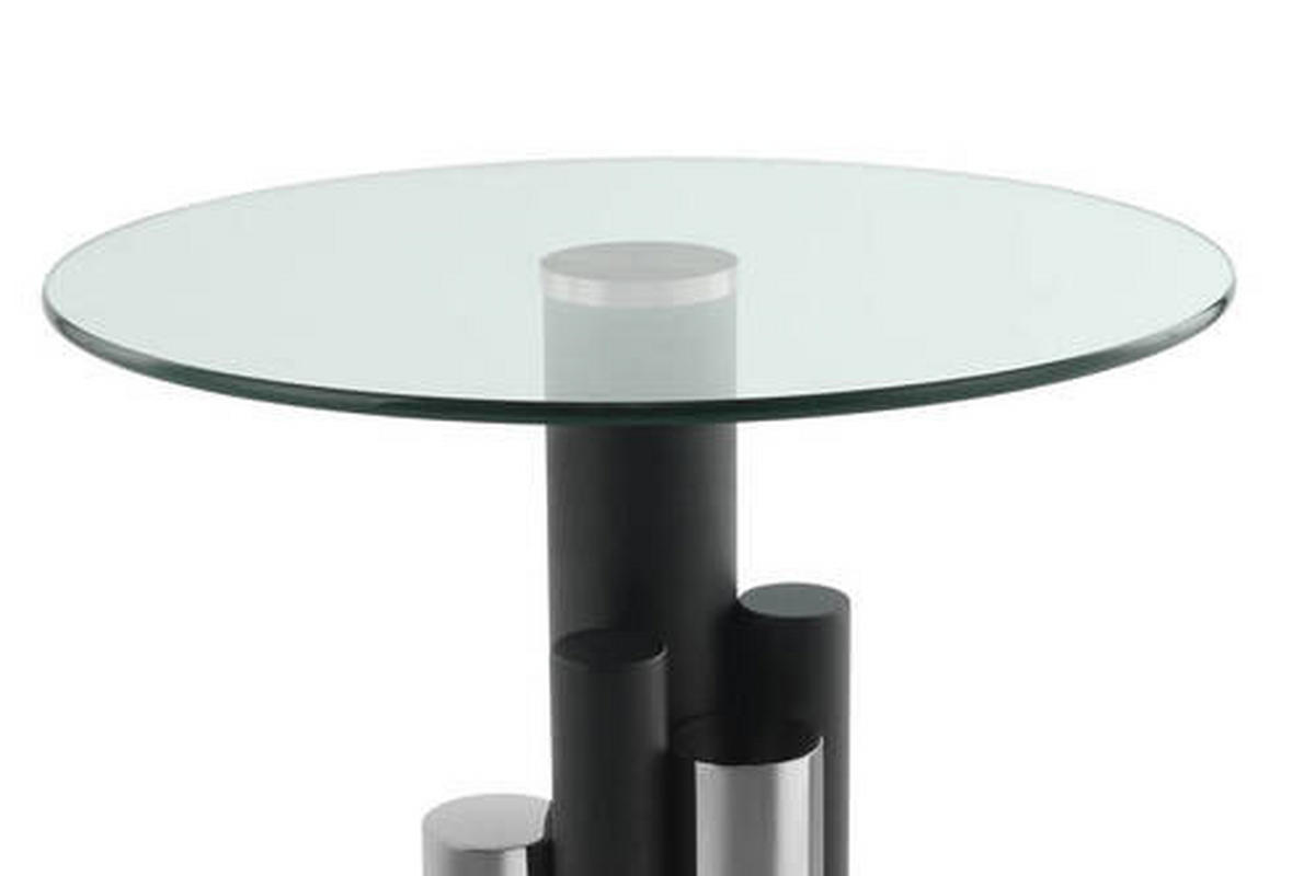 BEISTELLTISCH in Metall, Glas 46/46/52 cm  - Silberfarben, Modern, Glas/Metall (46/46/52cm) - Kayoom