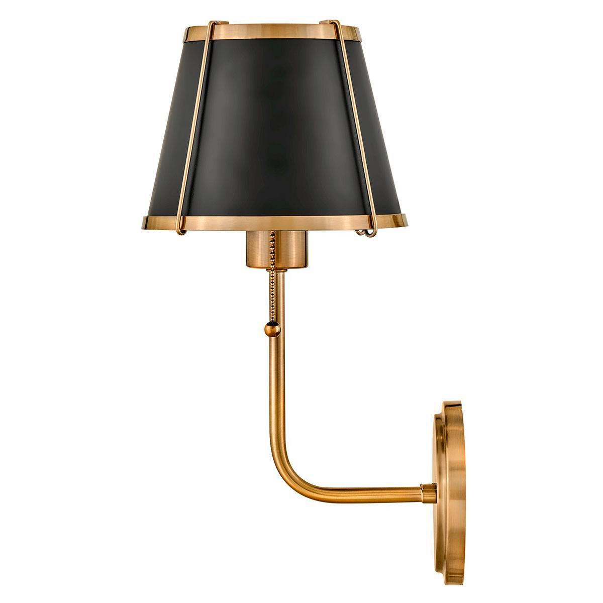 WANDLEUCHTE - Goldfarben/Schwarz, Konventionell, Metall (40/18,4/22,2cm)