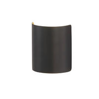LED-WANDLEUCHTE Halv 12/15/6,5 cm   - Schwarz, Design, Metall (12/15/6,5cm) - Fischer & Honsel