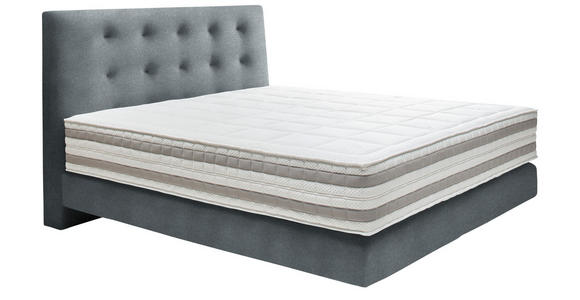 BOXSPRINGBETT 180/200 cm  in Grau  - Grau, KONVENTIONELL, Holz/Textil (180/200cm) - Dieter Knoll