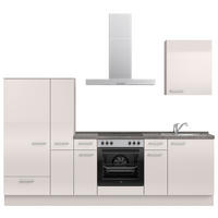 KÜCHENLEERBLOCK 270 cm   in Schieferfarben, Hellgrau  - Schieferfarben/Edelstahlfarben, MODERN, Holzwerkstoff/Metall (270cm) - Nobilia