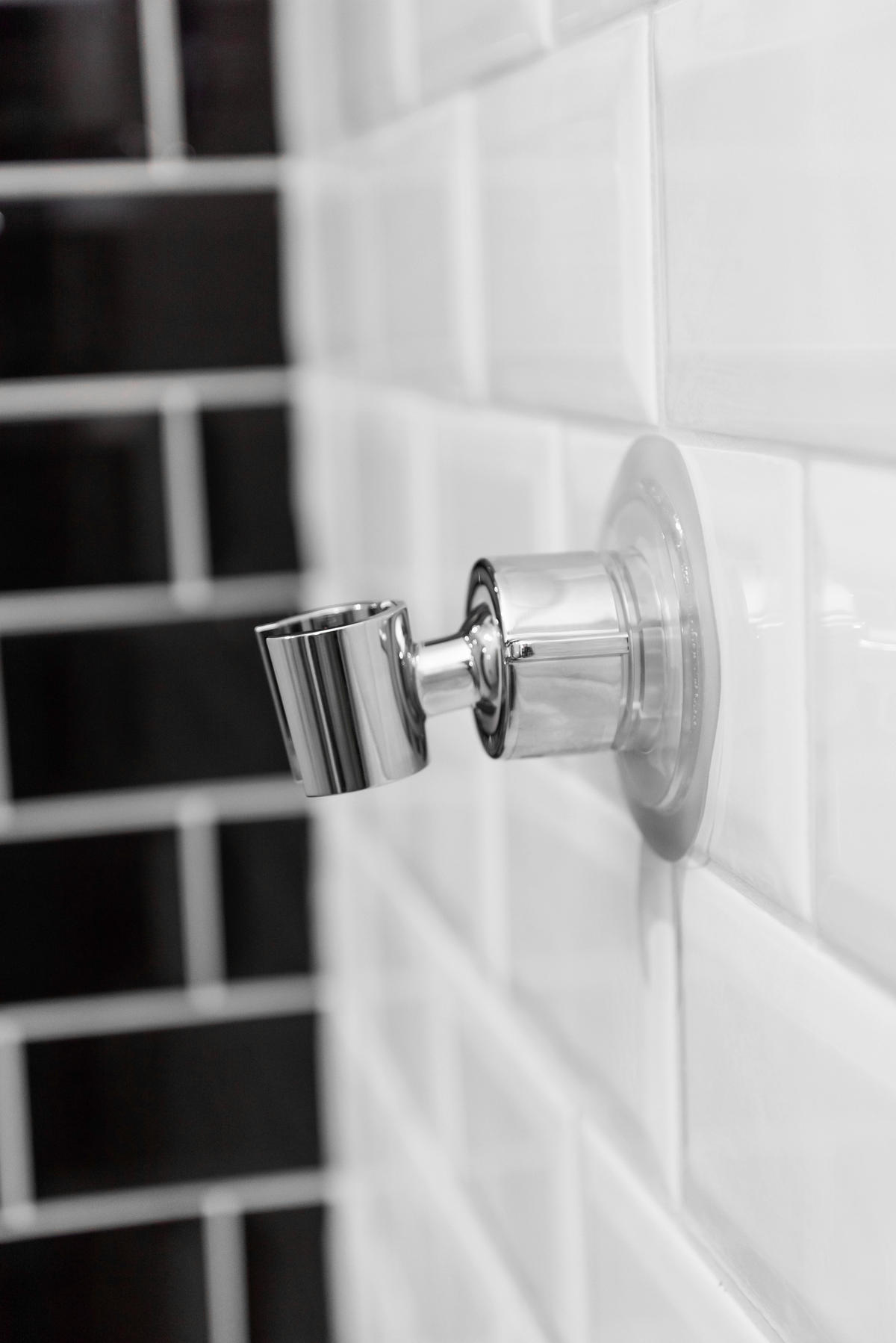 BRAUSEHALTERUNG   - Chromfarben, Basics, Kunststoff (8/7,5/8cm) - Wenko