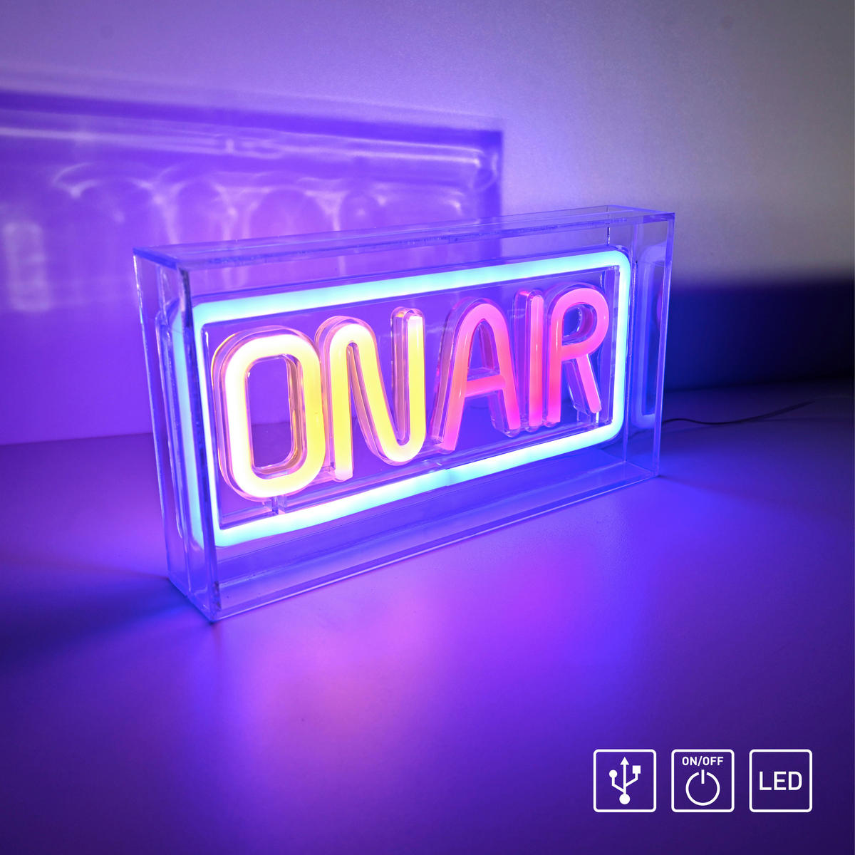 LED-DEKOLEUCHTE Neon-Onair 23/4/12,7 cm   - Design, Kunststoff (23/4/12,7cm)