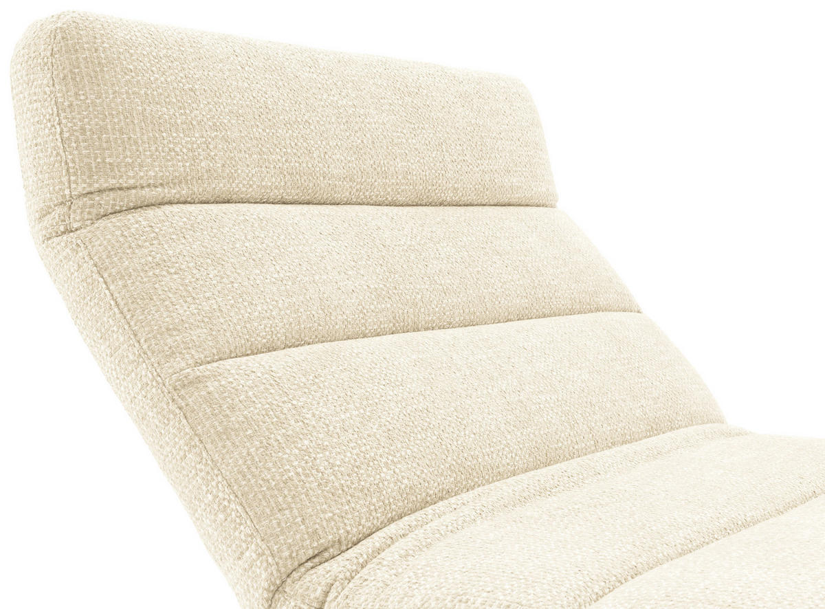 RELAXLIEGE Chenille Weiß  - Schwarz/Weiß, Design, Textil/Metall (120/54-113/158-198cm) - Pure Home Lifestyle