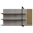 WANDBOARD 133/75/28 cm - Eiche Bianco/Greige, Design, Holz/Holzwerkstoff (133/75/28cm) - Moderano