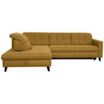 ECKSOFA in Webstoff Currygelb  216/297 cm  - Currygelb/Schwarz, Design, Holz/Textil (216/297cm) - Xora