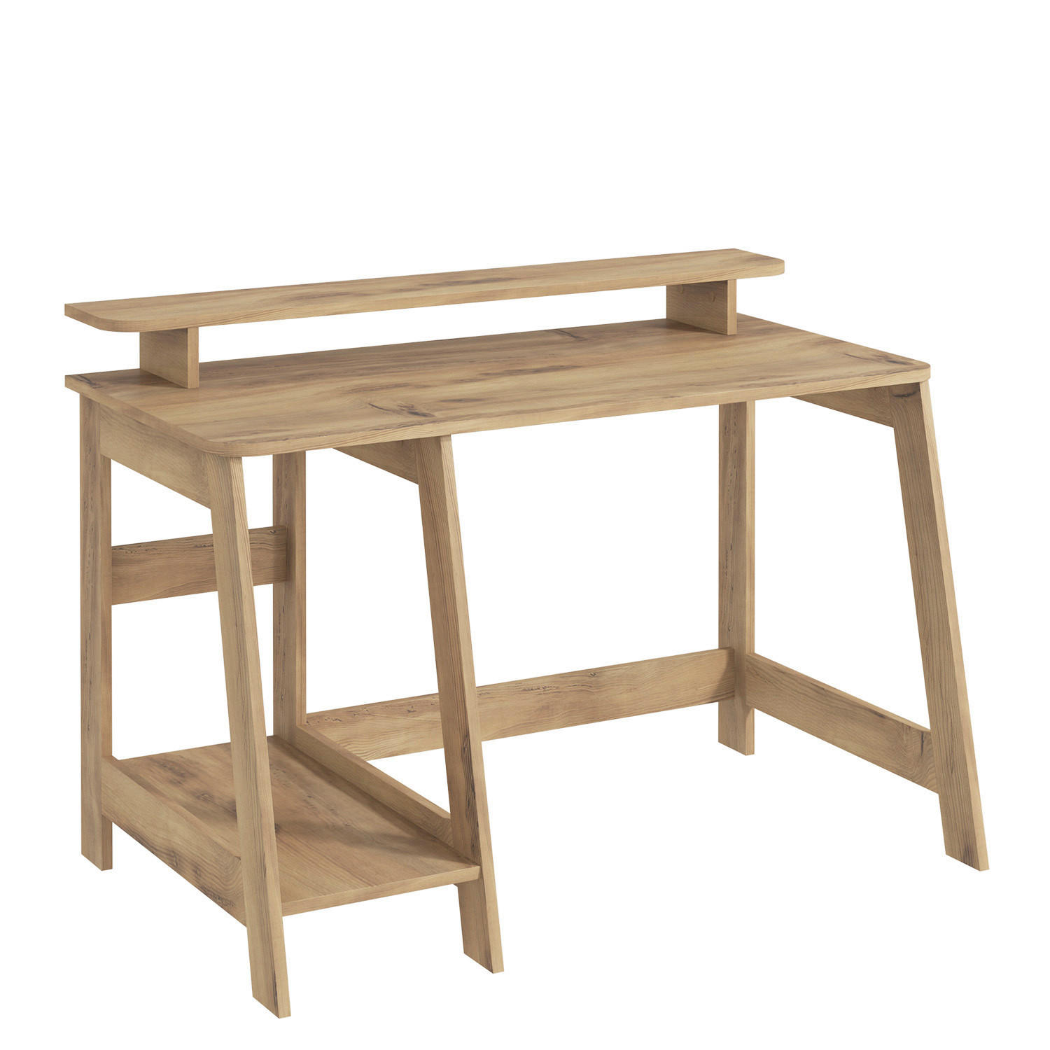 Livetastic Schreibtisch Country Schreibtisch Nussbaum 60x73x120 cm