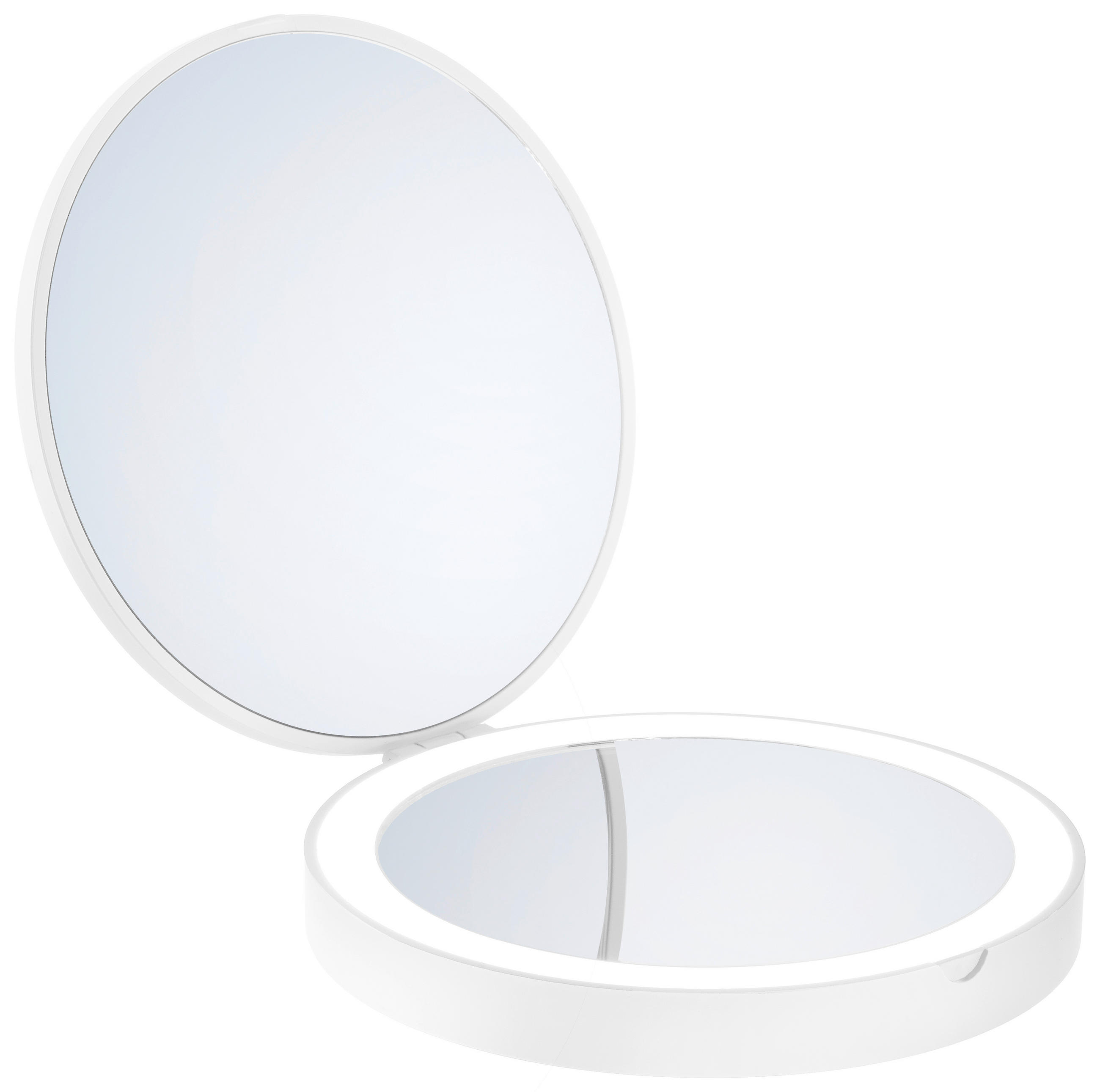 KOSMETICKÉ ZRCADLO, 12 cm - bílá, Basics, plast (12cm) - Smedbo