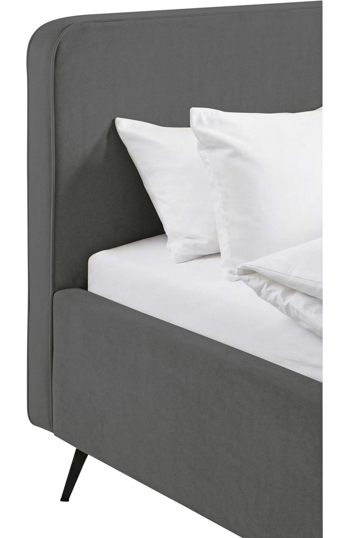 POLSTERBETT Anthrazit 200/200 cm  - Anthrazit/Schwarz, MODERN, Holz/Textil (200/200cm) - MID.YOU