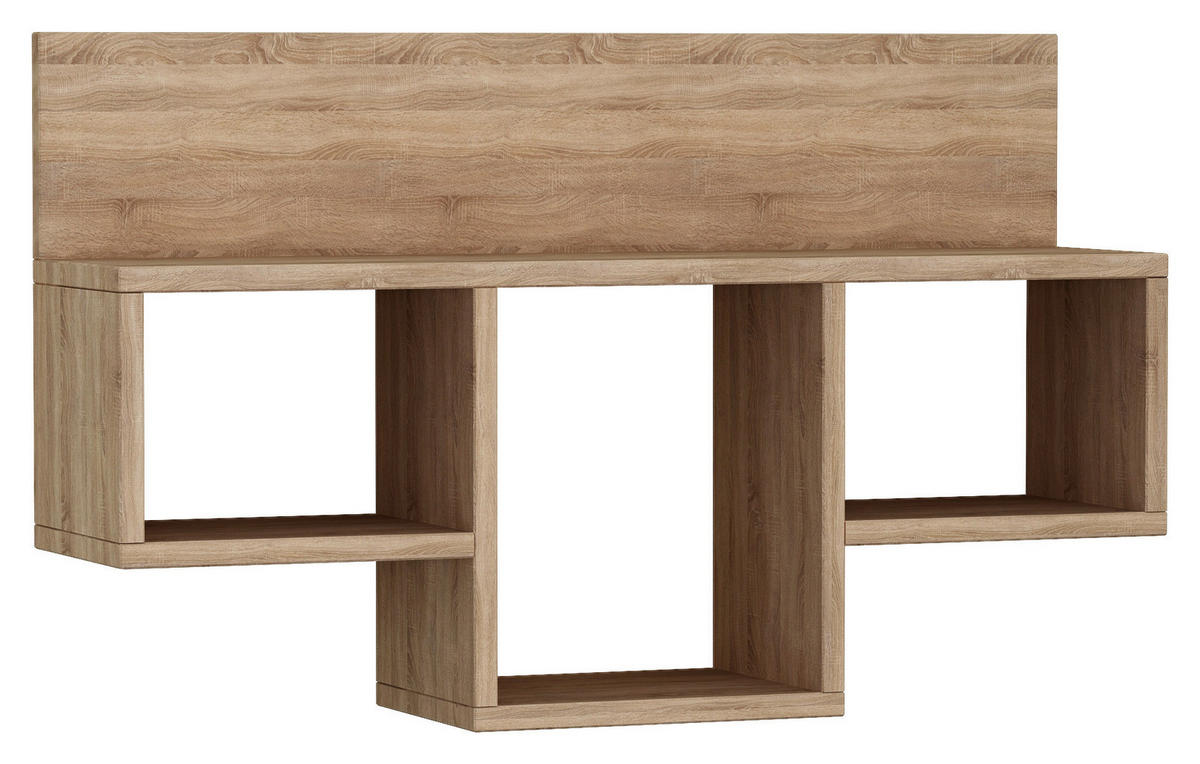 WANDBOARD in 80/49/20 cm Eichefarben  - Eichefarben, Design, Holzwerkstoff (80/49/20cm) - Livetastic