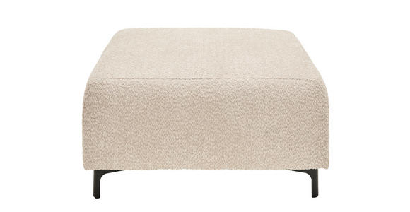 HOCKER in Textil Beige  - Beige/Schwarz, KONVENTIONELL, Textil/Metall (99/46/77cm) - Carryhome