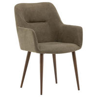 STUHL-SET  in Stahl Flachgewebe  - Dunkelgrau/Braun, Design, Textil/Metall (60/90/62cm) - Livetastic