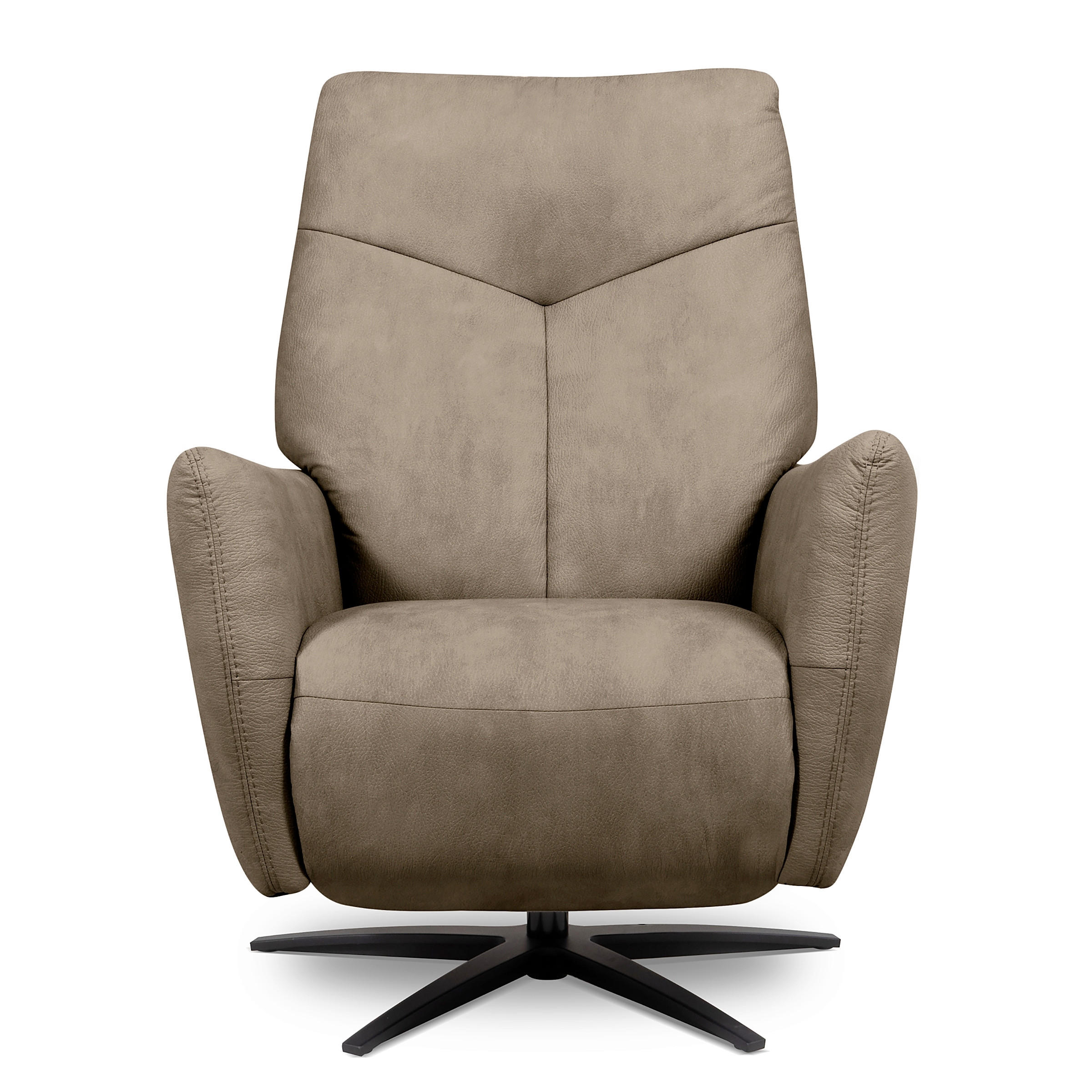 RELAXSESSEL 76/107/88 cm  in Textil Graubraun  - Graubraun/Schwarz, Design, Textil/Metall (76/107/88cm) - Livetastic