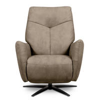 RELAXSESSEL Textil Graubraun  - Graubraun/Schwarz, Design, Textil/Metall (76/107/88cm) - Livetastic