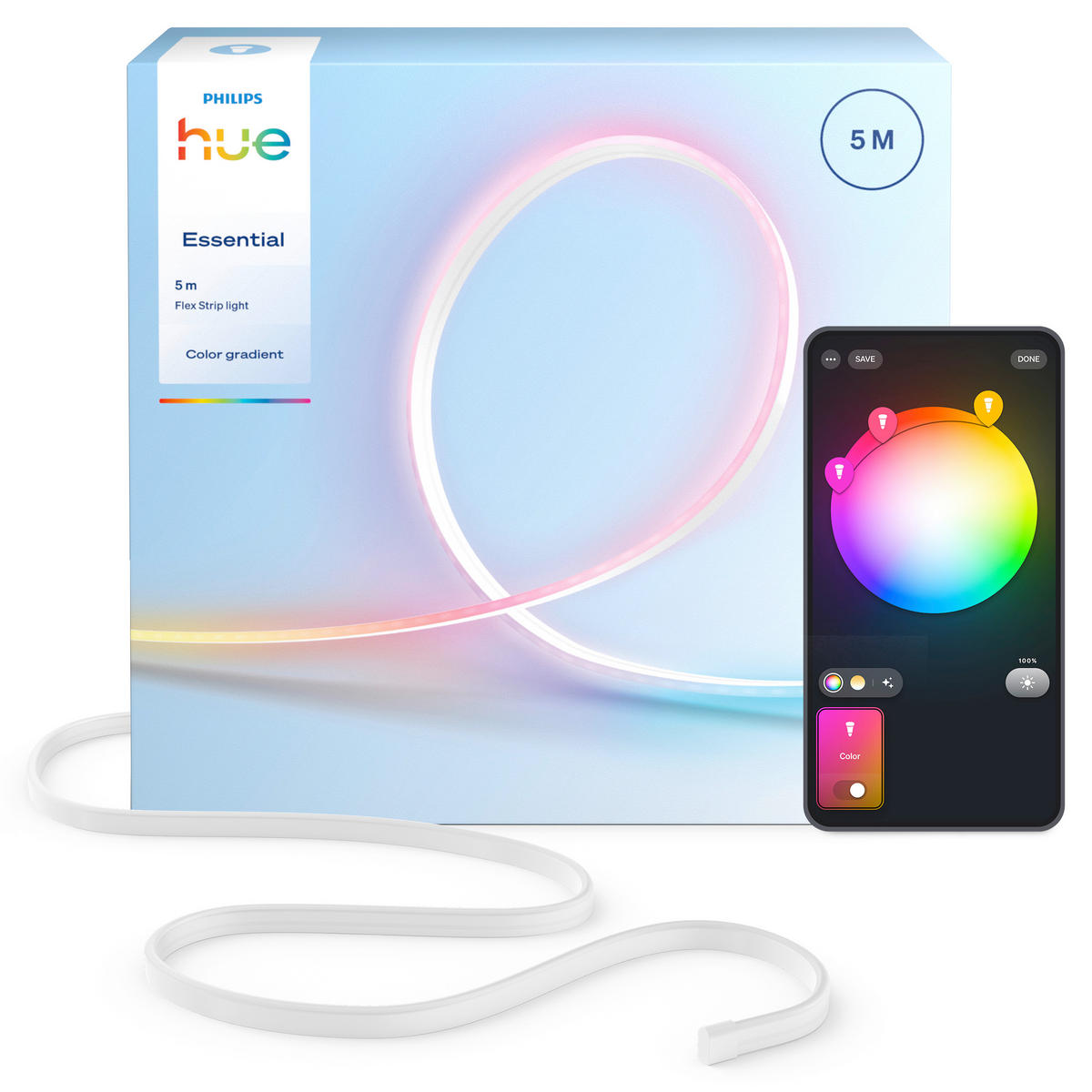 LED-STRIP Essential  - Weiß, Basics, Kunststoff (1,3/0.7cm) - Philips HUE