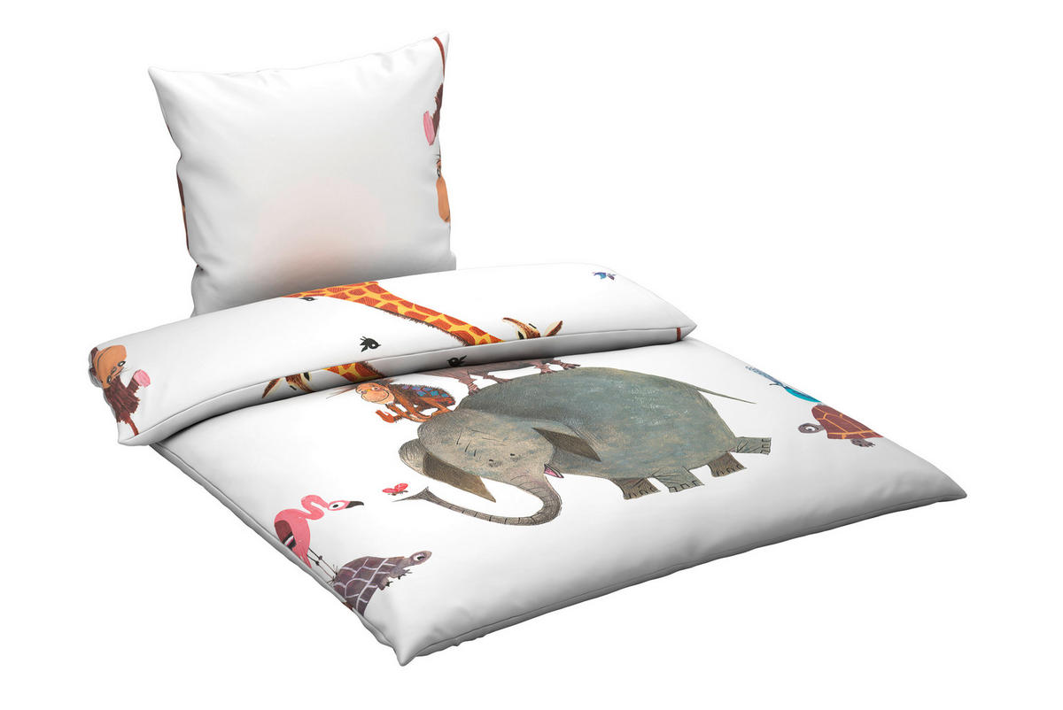 BETTWÄSCHE Dieren Stapelen Flanell 135/200 cm  - Multicolor, Design, Textil (135/200cm) - Novel