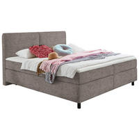 BOXSPRINGBETT 180/200 cm  in Braun  - Schwarz/Braun, Konventionell, Kunststoff/Textil (180/200cm) - Hom`in